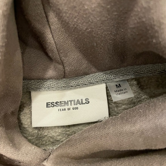 Brown essentials fear of god hoodie - Picture 4 of 5